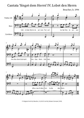 Cantata 'Singet dem Herrn Ein Neus Lied' IV. Recitative
